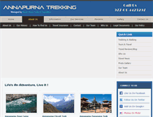 Tablet Screenshot of annapurnatrekking.com